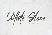 White Stone Script Brush Font