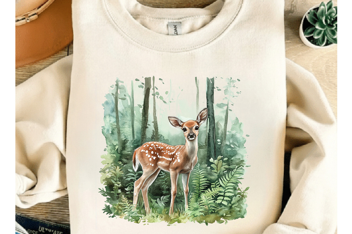 Watercolor Green Forest Clipart, an Illustration by Dream Creation (Photo 7 of 8)