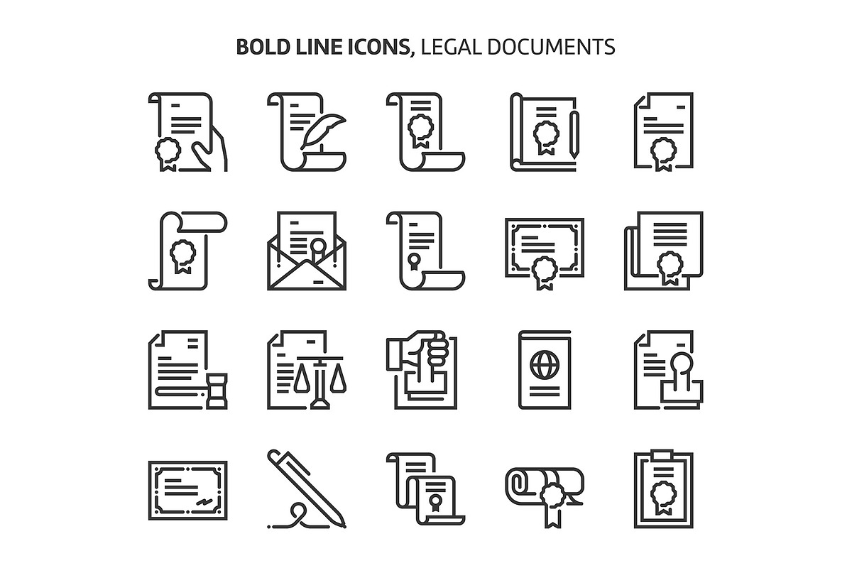 Bold Line Icons, an Outline Icon by Howcolour (Photo 47 of 151)