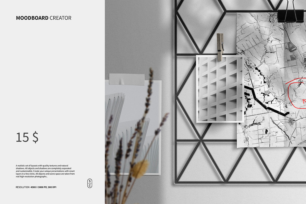Mood Board Scene Creator, a Product Mockup by Roman Striga (Photo 1 of 13)