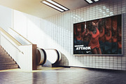 Posters in the subway Mockup Set, an Advertising Mockup by Best Pixels™ (Thumbnail 7 of 8)