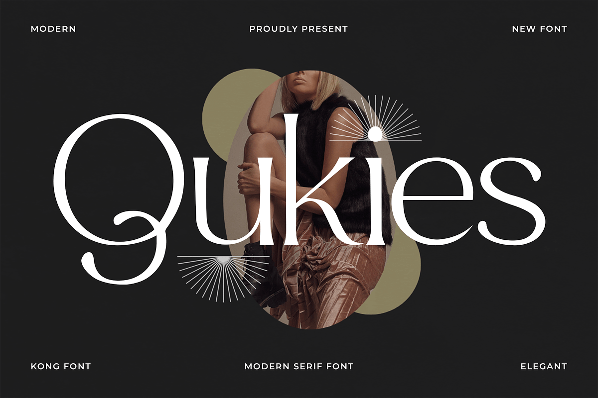 Qukies – Modern Serif Font, a Serif Font by overlaytemplates (Photo 1 of 5)