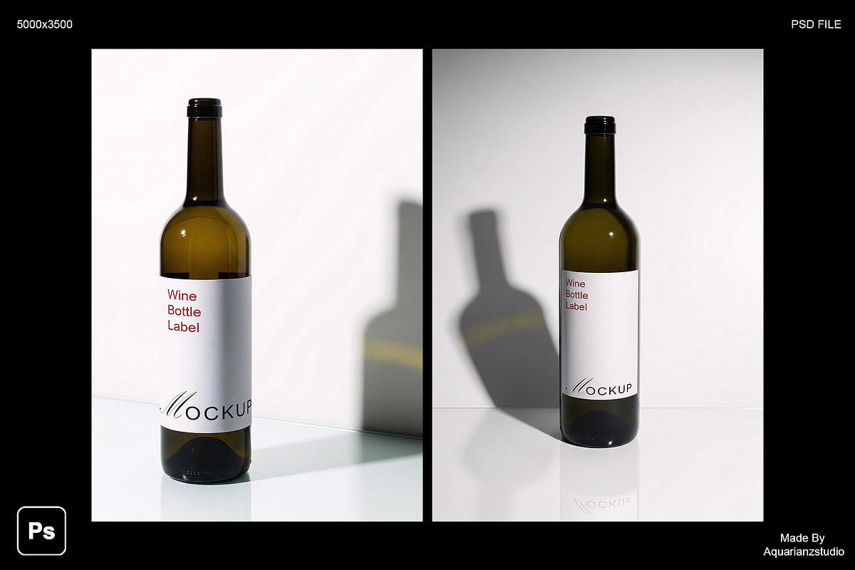 Bottle Label Mockup, a Product Mockup by Aquarianz Studio (Photo 1 of 2)