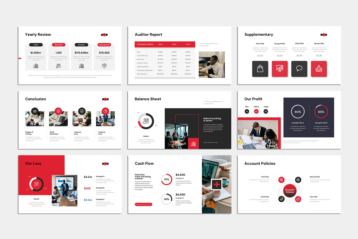 Annual Report Presentation Template, a Presentation Template by Studio_Clarity (Photo 3 of 4)