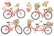 Bohemian Bicycles & Flowers Clipart, an Illustration by Amanda Ilkov (Thumbnail 4 of 5)