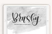 Brushy Lettering Brush for Procreate, a Brush Add-On by The Ampersand Shop (Thumbnail 1 of 4)