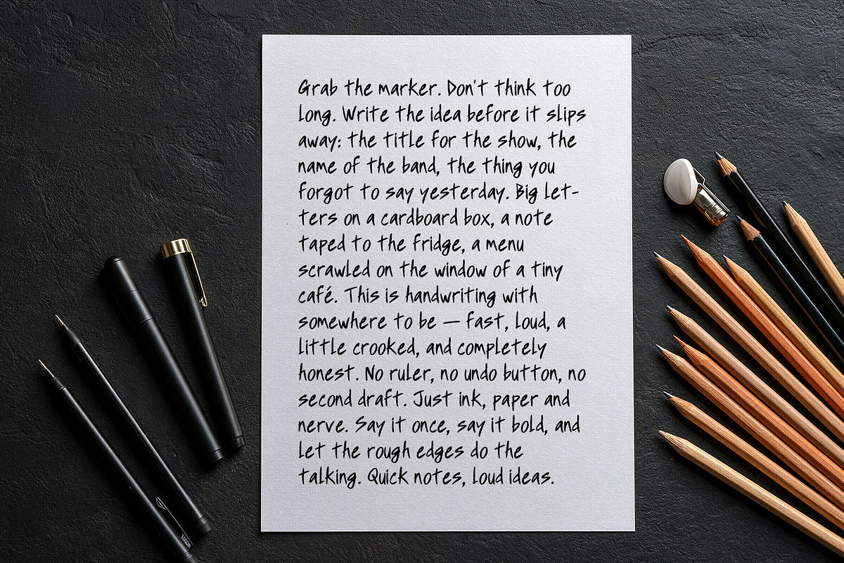 Scratch Note Font, a Handwritten Font by Handmadefont (Photo 6 of 15)