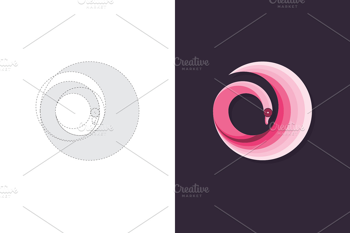 Bird Swan in Circle vector Logo, a Branding & Logo Template by rpdesignstudio (Photo 1 of 2)