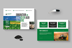 Farming Postcard Design Template, a Card Template by MightyDesign