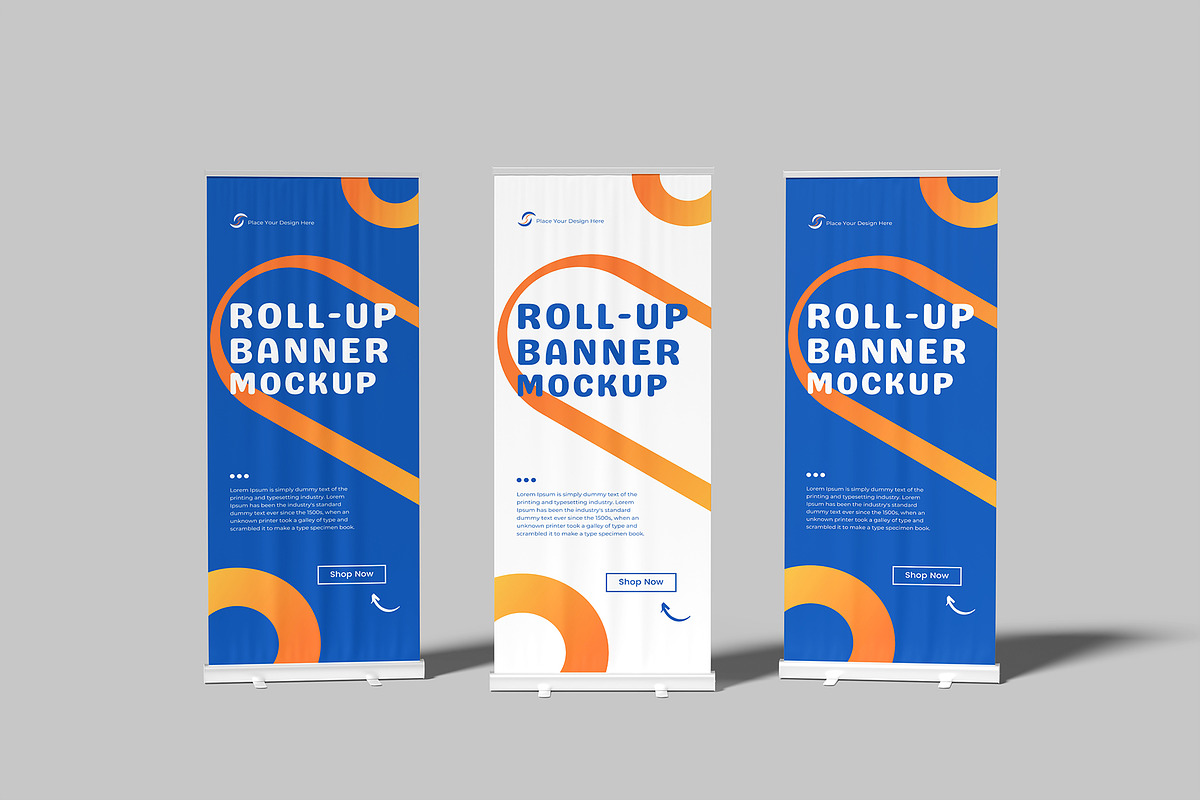 Rollup Banner Mockup, a Print Template by graphictime (Photo 9 of 12)