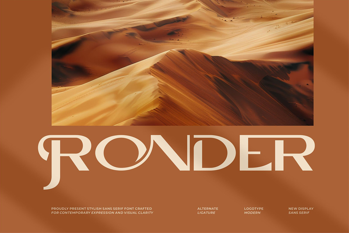 Ronder || Modern Stylish Sans Serif, a Sans Serif Font by Ermedia Studio (Photo 1 of 10)