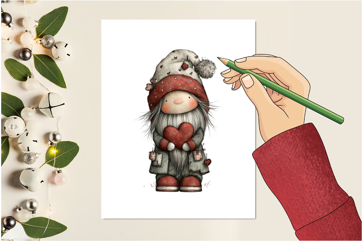 Whimsical Easter Gnome Clipart, an Illustration by Design Market (Photo 5 of 5)