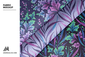 Three Cotton Fabrics Mockup, a Household Mockup by Andrea Muller