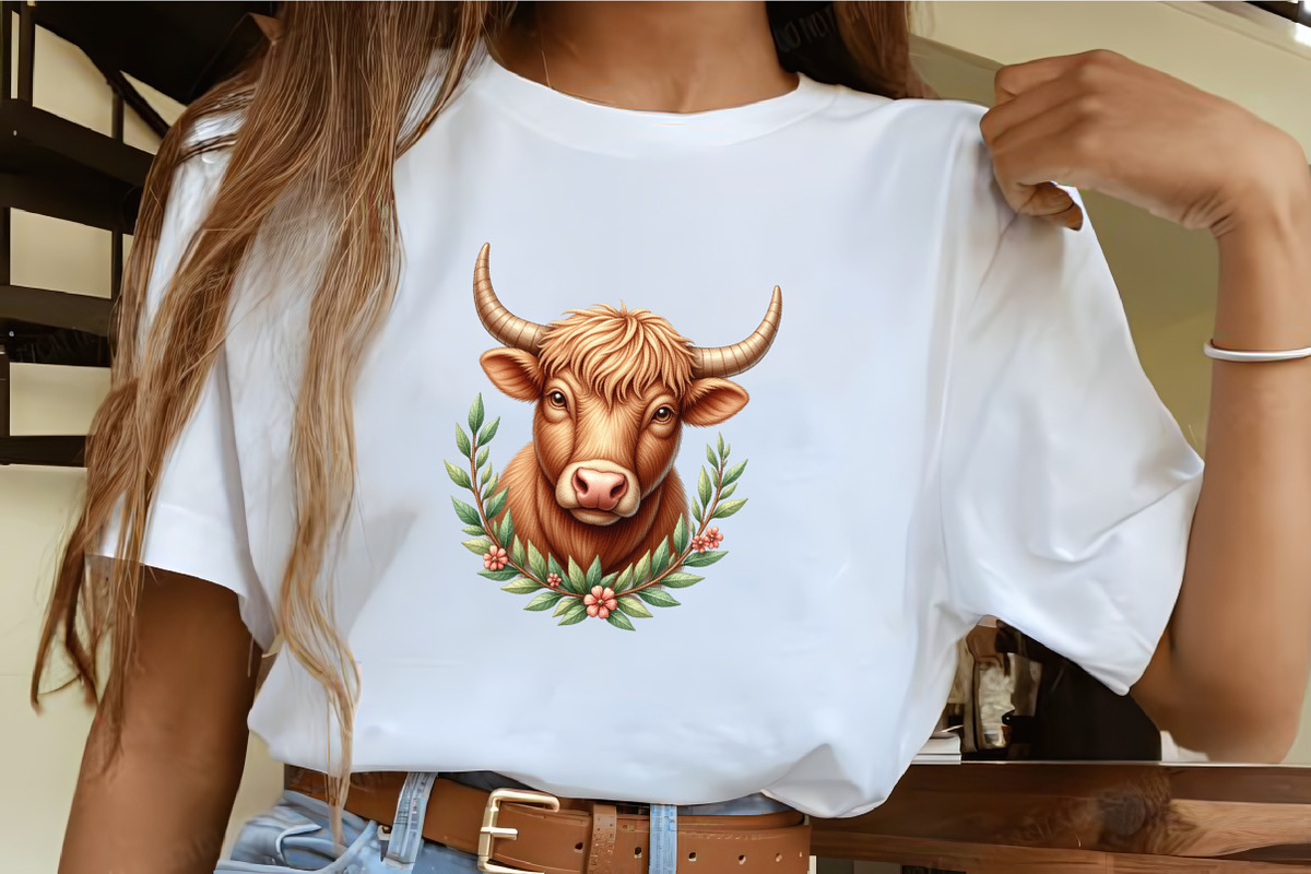 Cute Christmas Highland Cow Clipart, an Illustration by CrexoraLab (Photo 5 of 5)