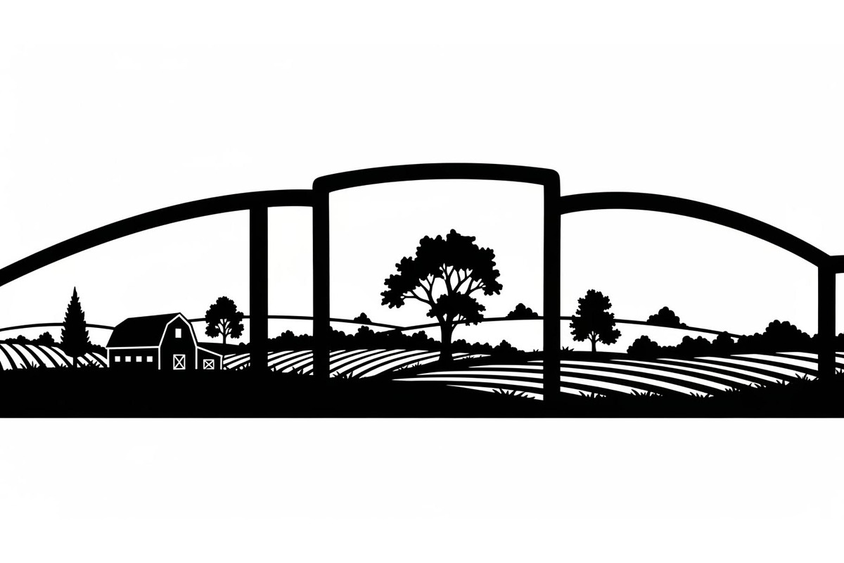 Scenic Rural Landscape Silhouette, a Graphic by BIPLOB EXPERT (Photo 2 of 13)
