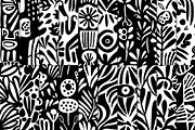 20 Seamless B/W Matisse-inspired Set, a Pattern Graphic by Nordic Design (Thumbnail 4 of 9)