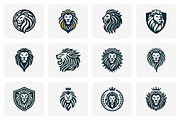 Modern Lion Mascot Logo Bundle, a Branding & Logo Template by Vectorium Studio (Thumbnail 13 of 21)