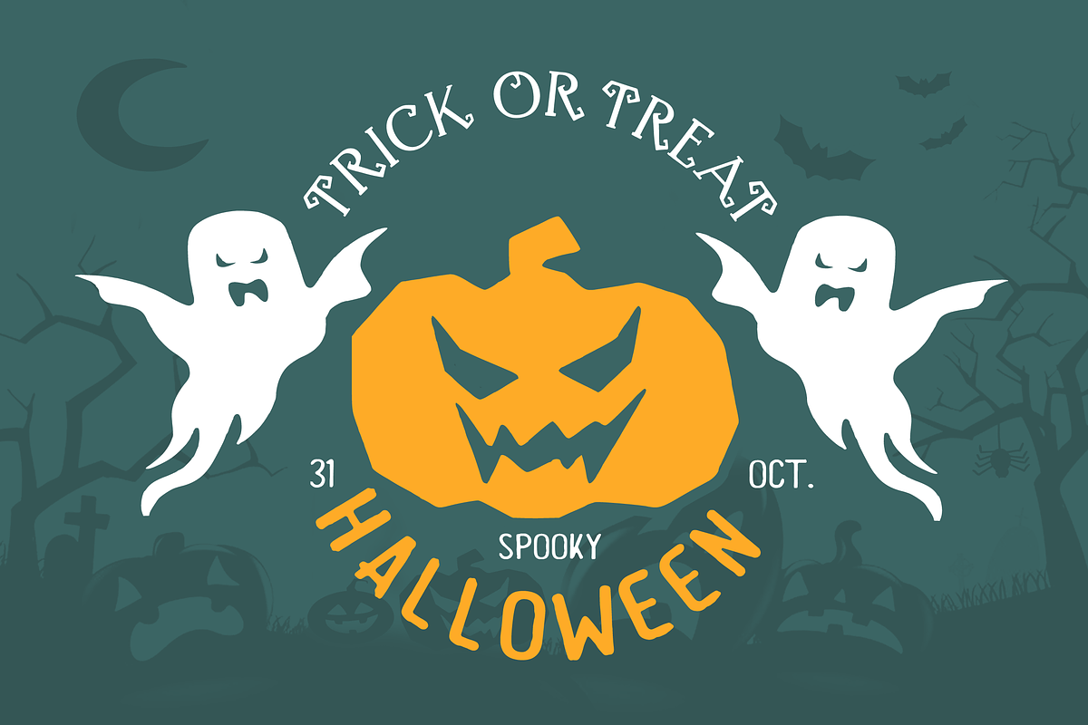 Pooky Halloween Font Due + Extras, a Font by GlitzyGrapix (Photo 2 of 8)