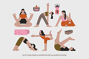 Cute Yoga Pose Illustration Set, an Object Graphic by Gumico Studio. (Thumbnail 2 of 3)