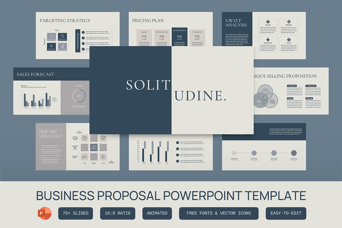 SOLITUDINE | Business Plan, a Presentation Template by Mildri Studio (Photo 1 of 9)