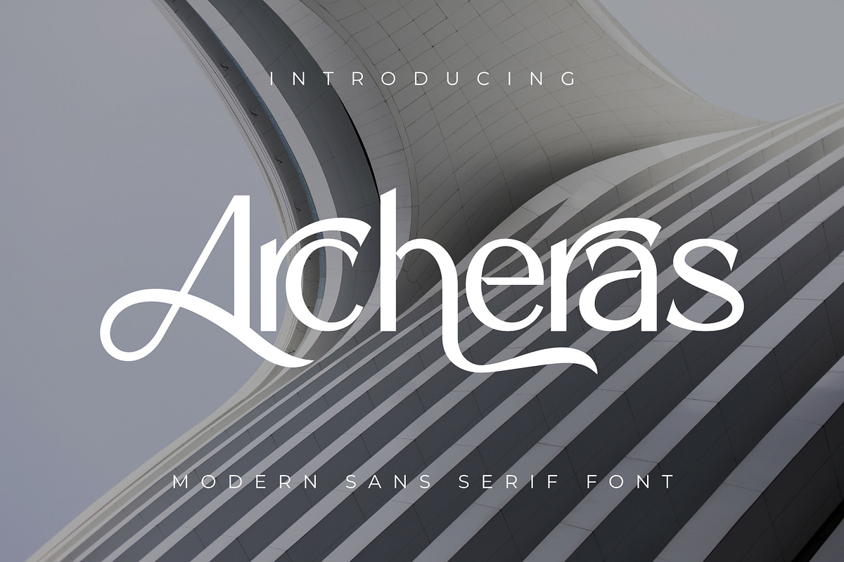 Archeras, a Sans Serif Font by Rishsketch (Photo 1 of 13)