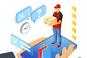 Online Internet Shopping Isometric, a Person Illustration by TAlex (Thumbnail 5 of 6)