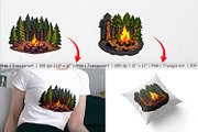 Forest Campfire Clipart, a Graphic by Artnoy (Thumbnail 3 of 5)