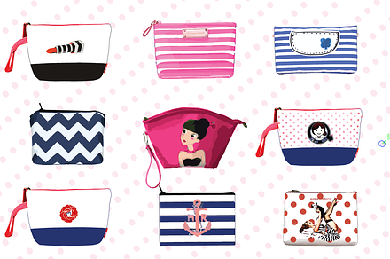 Cosmetics Bags & Makeup Mockup