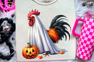 Ghost Chicken Png, an Illustration by Designworld