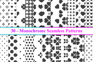 Monochrome Seamless Pattern, a Pattern Graphic by Digital Studio