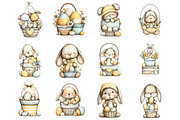 Easter Basket Clipart Set, a Graphic by CitraGraphics (Thumbnail 3 of 5)