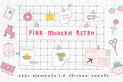 Pink Modern Retro, an Illustration by Purrga (Thumbnail 1 of 11)