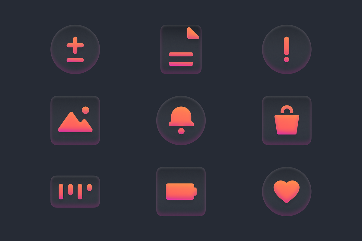 Glass Icon Set, an Icon by unfoldco (Photo 4 of 5)