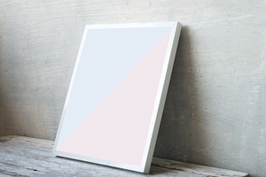Vintage blank picture frame.in panto