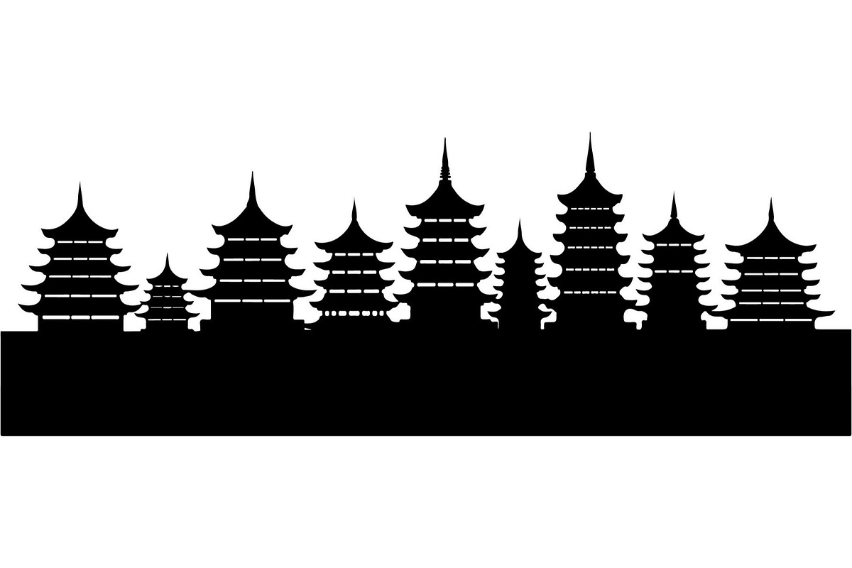 Pagoda Temple Silhouette, an Object Graphic by Creativeshirt (Photo 3 of 20)