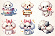 Bichon Frise Dog Watercolor Clipart, an Illustration by Rose Art (Thumbnail 4 of 4)