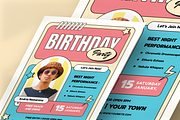 Pop Birthday Party Flyer, a Flyer Template by SquidPixey (Thumbnail 2 of 5)
