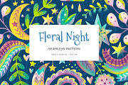 Floral Night - Kids Pattern, a Pattern Graphic by Velliniki (Thumbnail 1 of 11)