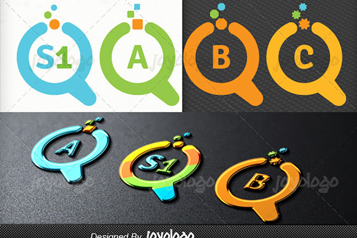 Flat Colorful Search Logo Maker Set, a Branding & Logo Template by joyologo