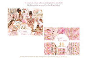 Glam Planner Clipart