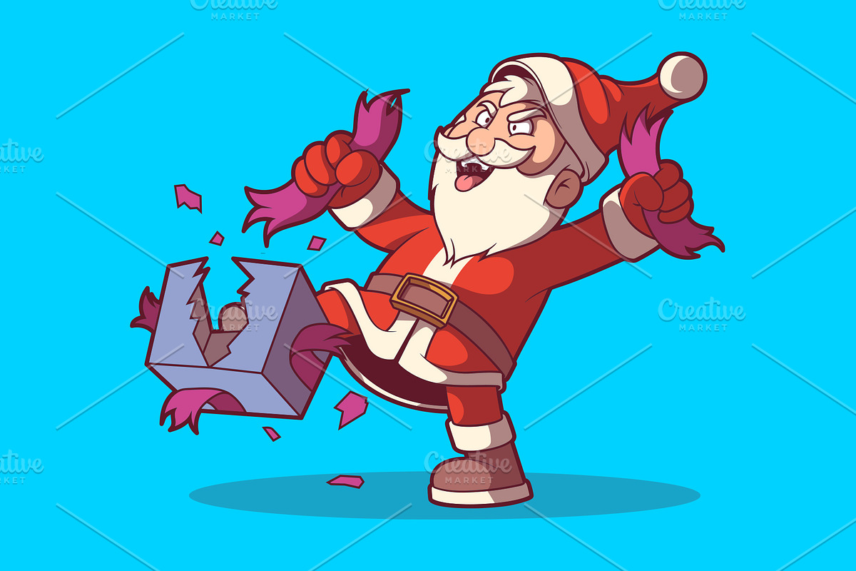 Crazy Santa!, a Seasonal Illustration by pedrors (Photo 3 of 3)