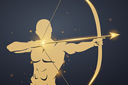 Archer Astrology Sign Sagittarius, a Person Illustration by Black White Mouse Design (Thumbnail 2 of 3)
