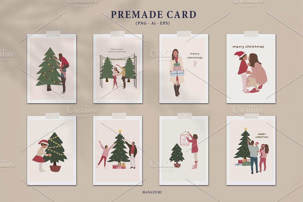 Christmas Winter Family, a Decorative Illustration by Hanazumi (Photo 5 of 12)