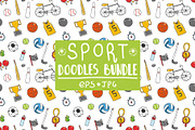 Sports doodle bundle., a Pattern Graphic by altanaka (Thumbnail 1 of 4)