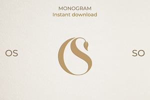 OS SO Wedding Monogram Logo