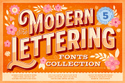 Modern Lettering Fonts Collection, a Script Font by Heritage Type Co. (Thumbnail 1 of 21)