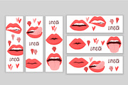 Lips vector set, a Graphic by Cute art (Thumbnail 3 of 8)