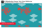 15 Vector Lunar New Year Patterns, a Pattern Graphic by CC CREATIVE CO (Thumbnail 13 of 23)