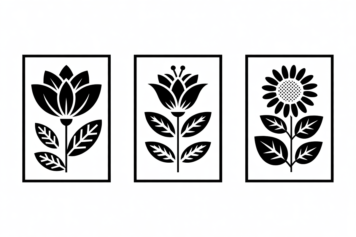 Minimal Flower Laser Cut Silhouette, an Illustration by Amazin_art (Photo 7 of 11)