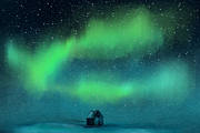Northern Lights, a Background Graphic by NikiArts (Thumbnail 7 of 12)